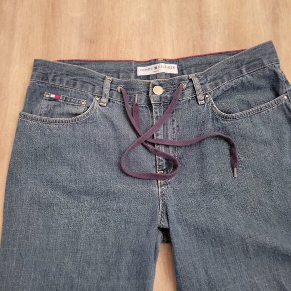 Tommy Hilfiger Jeans with Draw String Women Size 10 Inseam 25 Regular Wash - Picture 6 of 10